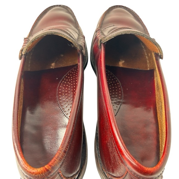 Hanover Handsewn Penny Loafer size 11 Burgundy Leather Dress Shoe Made In USA main image 6